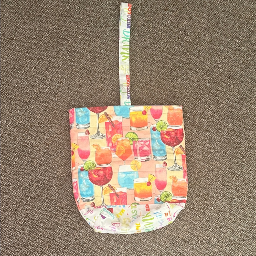 Handmade Vibrant Cocktail Print Mini Bag
